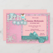 冬の誕生日 招待状 (正面/裏面)