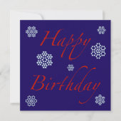 冬の誕生日 招待状 (正面)