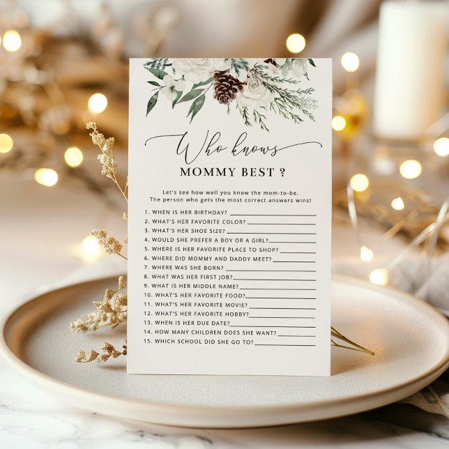 冬の誰がママの赤最高のちゃんシャワーのゲームを知っている (クリエイターアップロード済み)