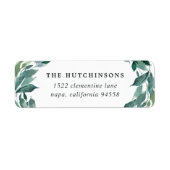 冬の豊かな差出人住所 ラベル (正面)