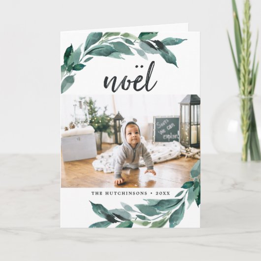 冬の豊富の|折られた休日の写真カード シーズンカード (正面)