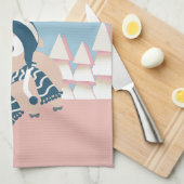 冬の豚 キッチンタオル (四つ折り)