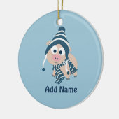 冬の豚 セラミックオーナメント (左)