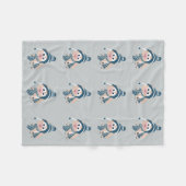 冬の豚 フリースブランケット (正面(横))