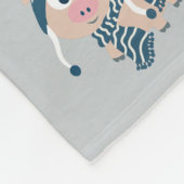 冬の豚 フリースブランケット (角)