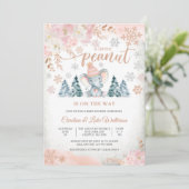 冬の象のベイビーシャワー招待状 招待状 (スタンド正面)