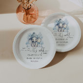 冬の象の男の子の赤ちゃんシャワー ペーパープレート