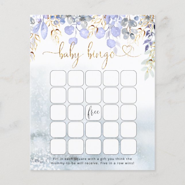 冬の象の赤ちゃんシャワービンゴゲーム (正面)