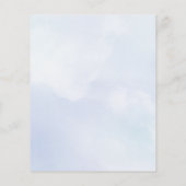 冬の象の赤ちゃんシャワー予測カード (裏面)