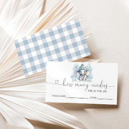 冬の象の赤ちゃんシャワー推測するキャンディの数 エンクロージャーカード