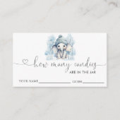 冬の象の赤ちゃんシャワー推測するキャンディの数 エンクロージャーカード (正面)