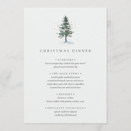 冬の豪華クリスマスディナーホリデーパーティー メニュー (正面)