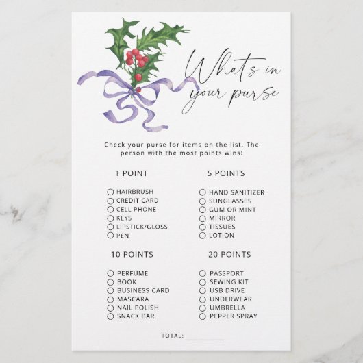 冬の財布の中身ゲーム (正面)