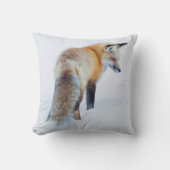 冬の赤いキツネ クッション (正面)