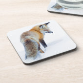 冬の赤いキツネ コースター (左側)