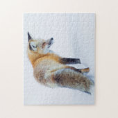 冬の赤いキツネ ジグソーパズル (縦)