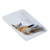 冬の赤いキツネ マグネット (右側)