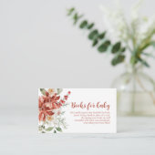 冬の赤いクリスマスの赤ちゃんシャワーベビー エンクロージャーカード (スタンド正面)