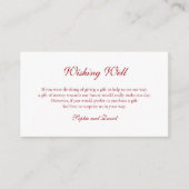 冬の赤いクリスマスボーブルオーナメントが願う エンクロージャーカード (正面)