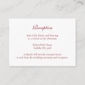 冬の赤いクリスマスボーブルオーナメント結婚ズ エンクロージャーカード (正面)