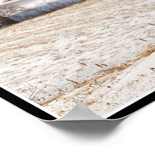 冬の赤いバーンズ ポスター (角)