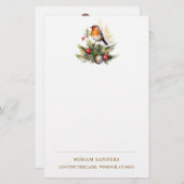 冬の赤いルビンのクリスマス 便箋 (正面/裏面)