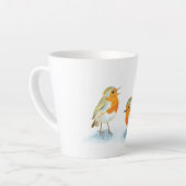 冬の赤いロビンス小 カフェラテマグ (左アングル)