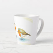 冬の赤いロビンス小 カフェラテマグ (右アングル)