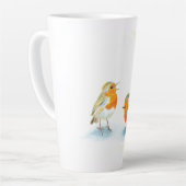 冬の赤いロビンス カフェラテマグ (左アングル)