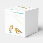 冬の赤いロビンス フェイバーボックス (裏面サイド)