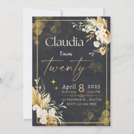 冬の赤い実のクリスマス ウェディング 招待状