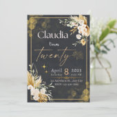 冬の赤い実のクリスマス ウェディング 招待状 (スタンド正面)