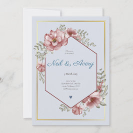 冬の赤い果実のクリスマスクリ結婚スマス 招待状