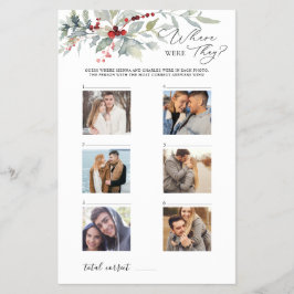 冬の赤い果実は、彼らがゲームしていた緑 チラシ