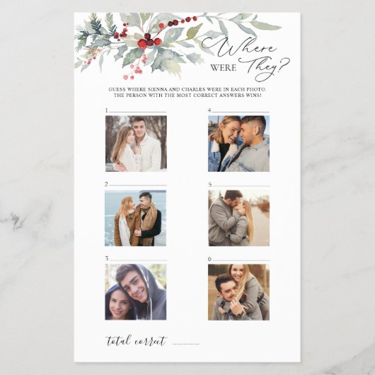 冬の赤い果実は、彼らがゲームしていた緑 チラシ (正面)