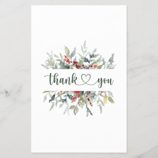 冬の赤い果実は、彼らがゲームしていた緑 チラシ (裏面)