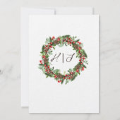 冬の赤い果実 |クリスマス結婚式招待状 招待状 (裏面)