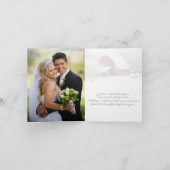 冬の赤い納屋の写真感謝カード サンキューカード (内部)