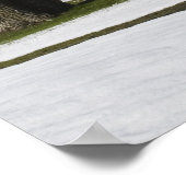 冬の赤い納屋 ポスター (角)