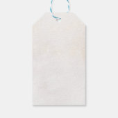 冬の赤い緑のピネコーンサンキューギフトラベル ギフトタグ (裏面)