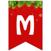 冬の赤い緑メリークリスマスパーティー バンティングフラッグ (第2の旗)