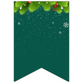 冬の赤い緑メリークリスマスパーティー バンティングフラッグ (第1の旗)