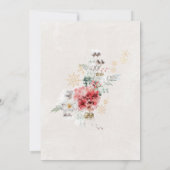 冬の赤い花 30歳の誕生日サプライズパーティー 招待状 (裏面)