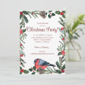 冬の赤い鳥の植物性クリスマスパーティー 招待状 (スタンド正面)