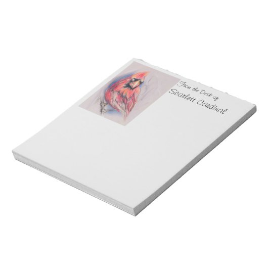 冬の赤い（鳥）ショウジョウコウカンチョウ ノートパッド (回転)