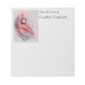 冬の赤い（鳥）ショウジョウコウカンチョウ ノートパッド (正面)