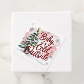 冬の赤ちゃんお披露目会の御礼 Baby, It's Cold Outside フェイバータグ (インサイチュ)