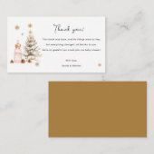 冬の赤ちゃんシャワーありがとう エンクロージャーカード (正面/裏面)