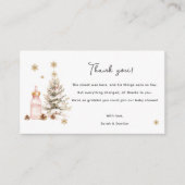 冬の赤ちゃんシャワーありがとう エンクロージャーカード (正面)