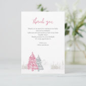 冬の赤ちゃんシャワーありがとう サンキューカード (スタンド正面)